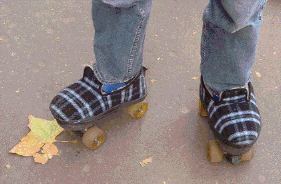 patins pratique pour passer de son lit à la cuisine